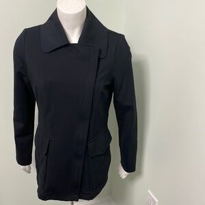 Trina Turk Black Zipper Jacket with pocket detail size 6
